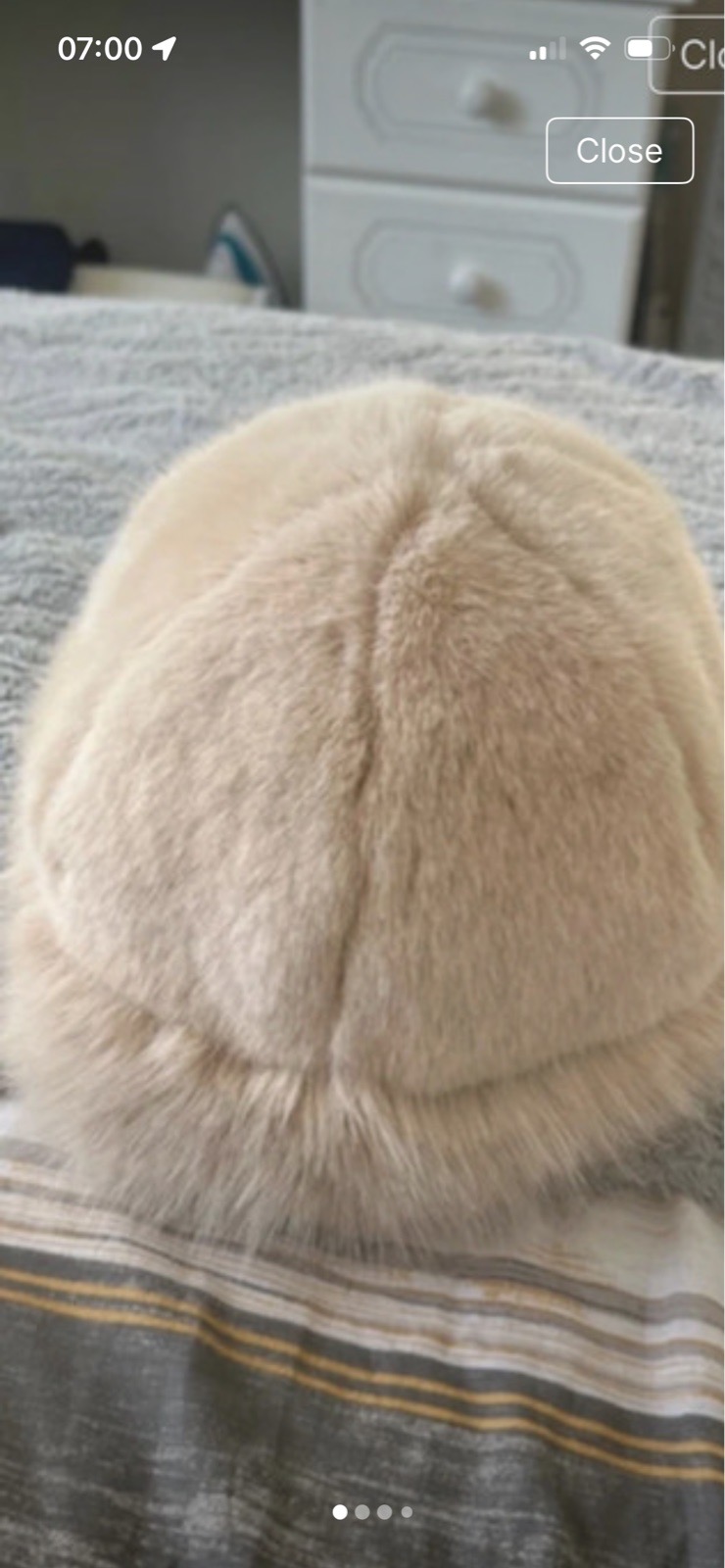 Faux fur ladies hat