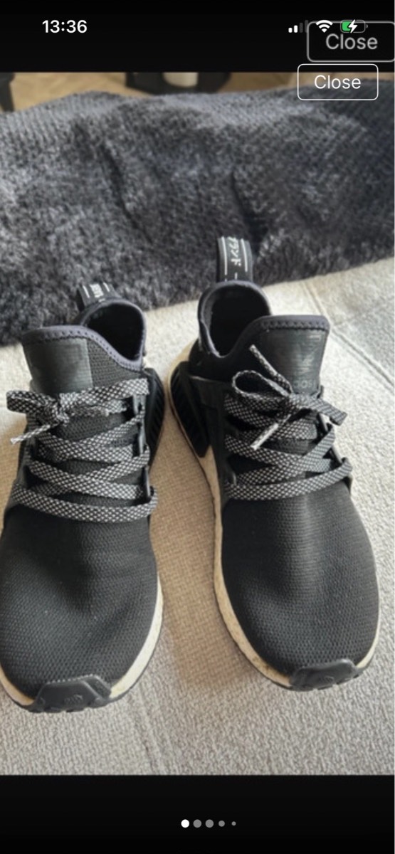 Adidas black trainers size 6