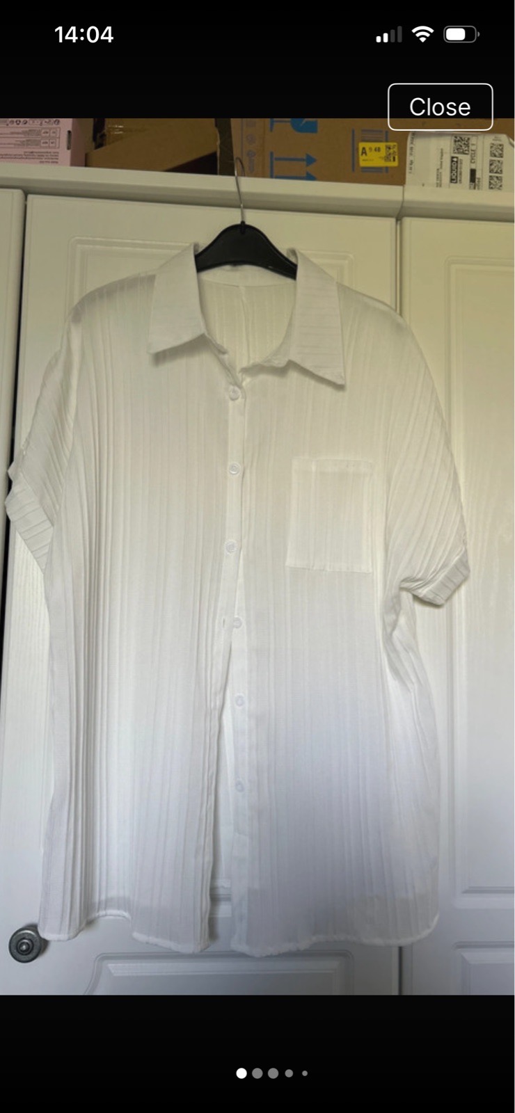 Oversized white blouse size 14-16