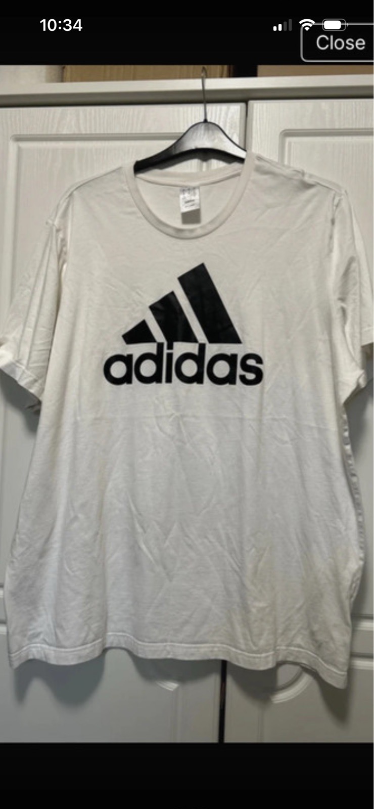 Men’s white cotton Adidas t shirt size XXL