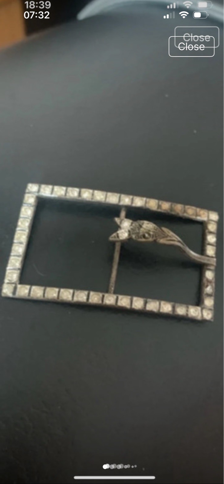 Vintage scarf buckle