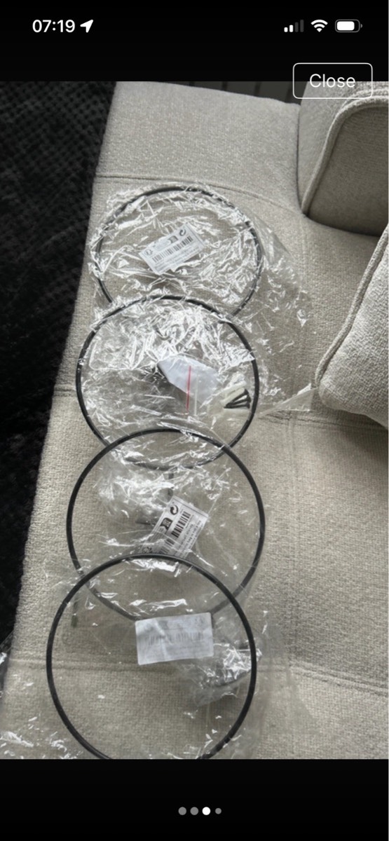 4 x wall mounted ball display holders