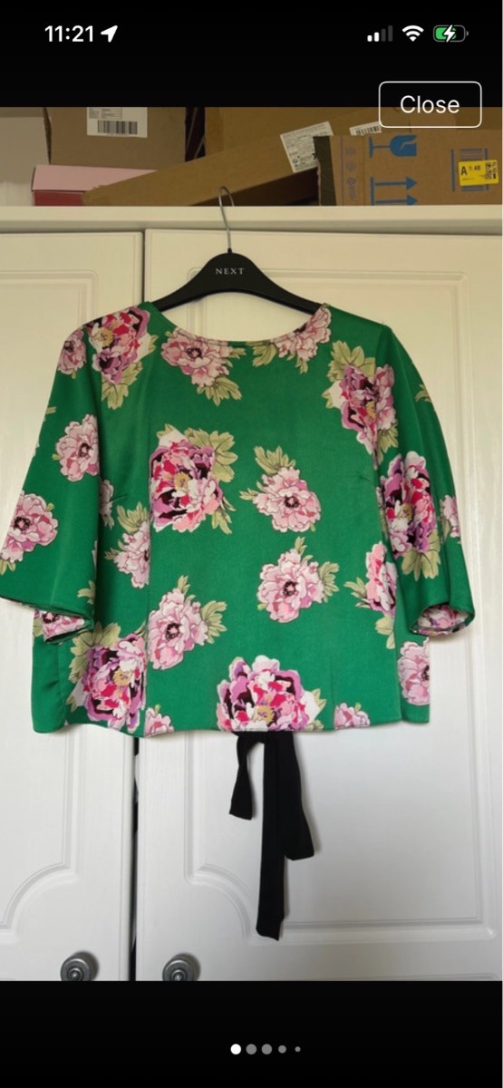 Miss Selfridge crop top size 12