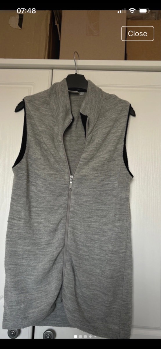 Long length fine knit gilet size 10-12