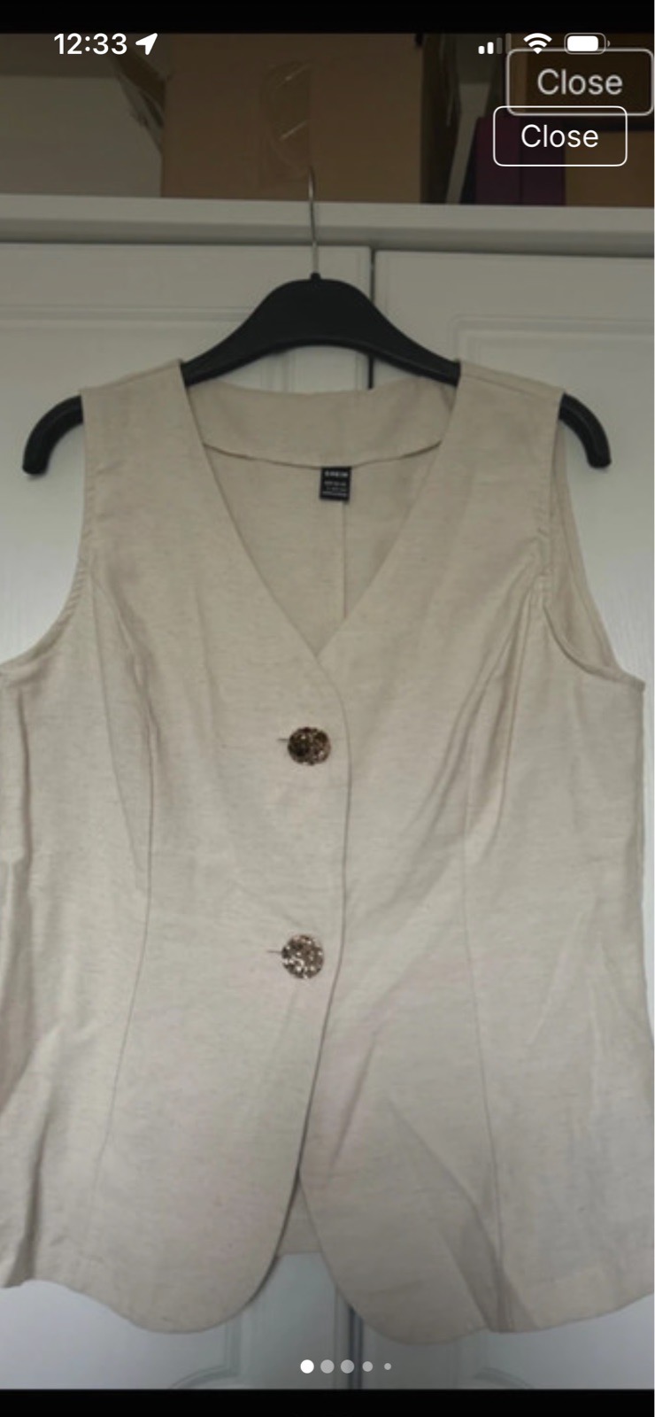 Ladies linen mix waistcoat size 12-14