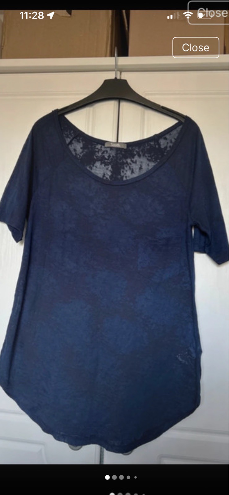 South beach cover sheer top size 10