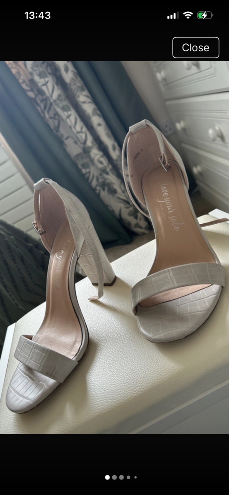 New Look grey block heels size 6