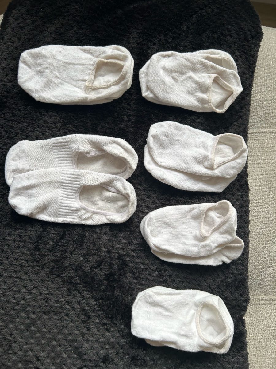 6 x ladies / girls cotton trainer socks size 2-4