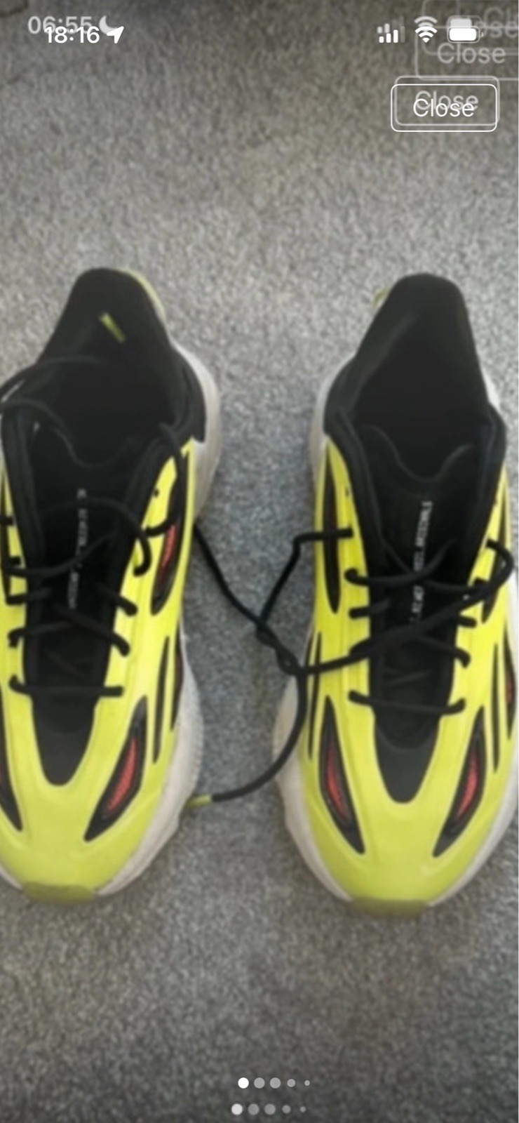 Adidas Ozweego neon trainers size 4