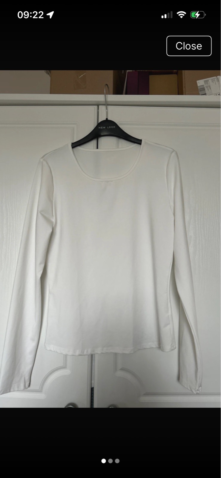 Cream long sleeved top size 12-14