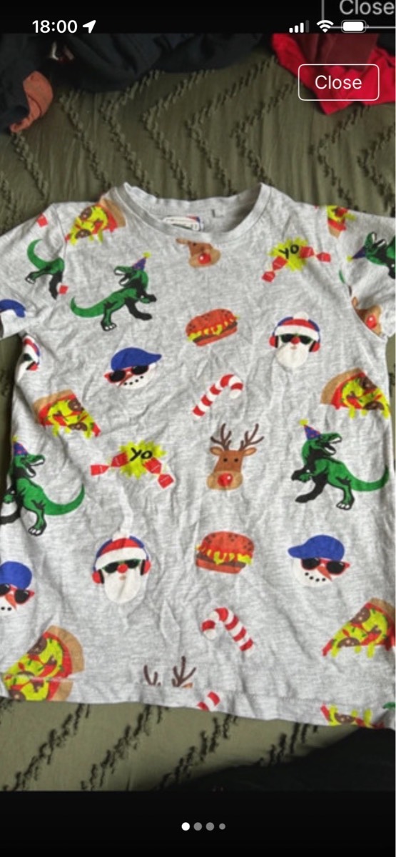 Next cotton Christmas t shirt aged 7