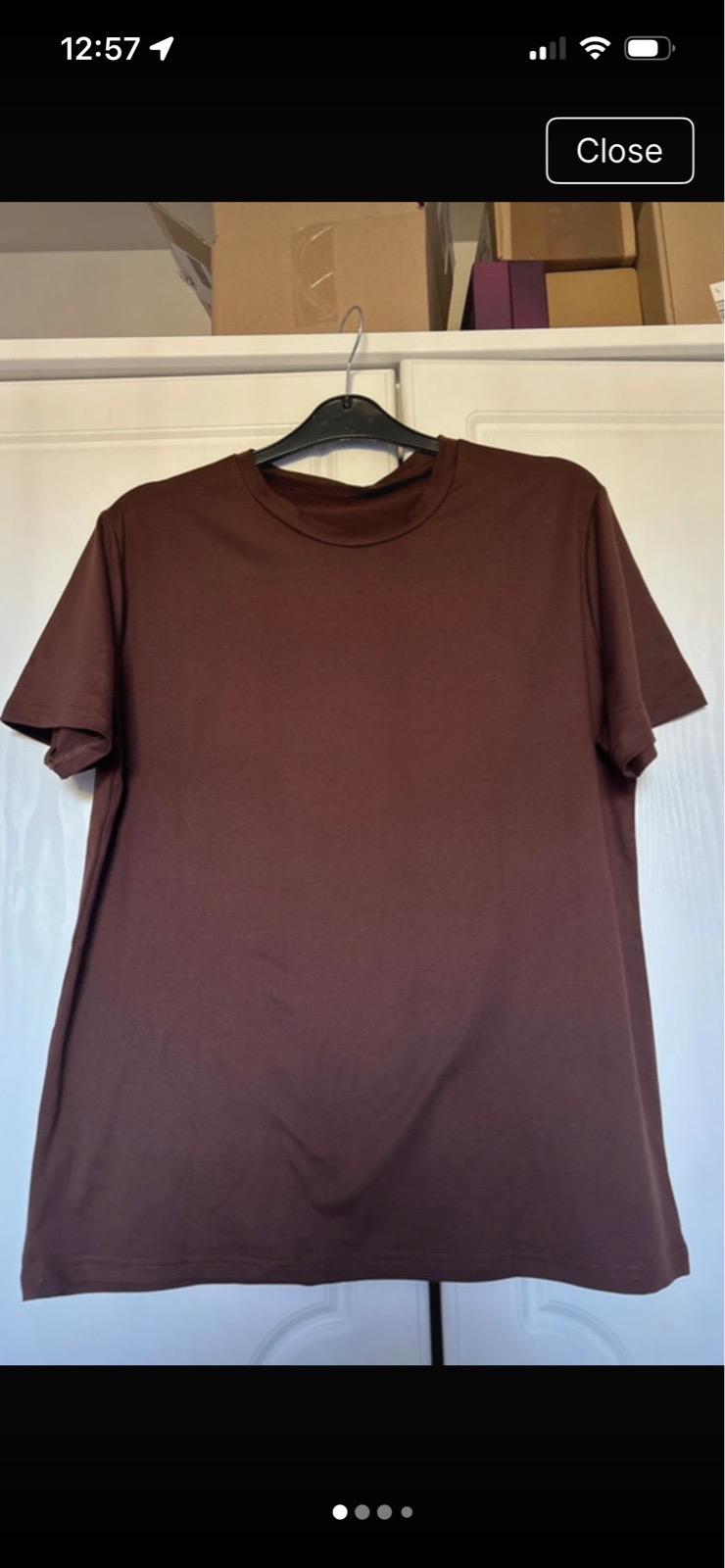 Brown short sleeved t shirt size 12-14