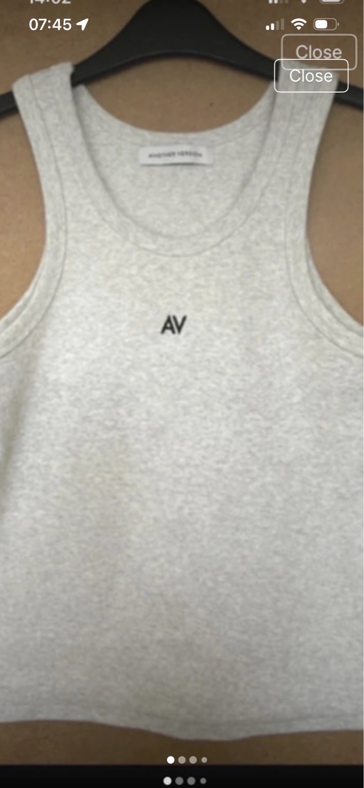 Another Version cotton mix vest gym top size M 10-12