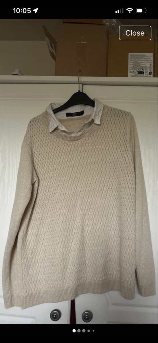 Fine knit collard jumper size 16-18