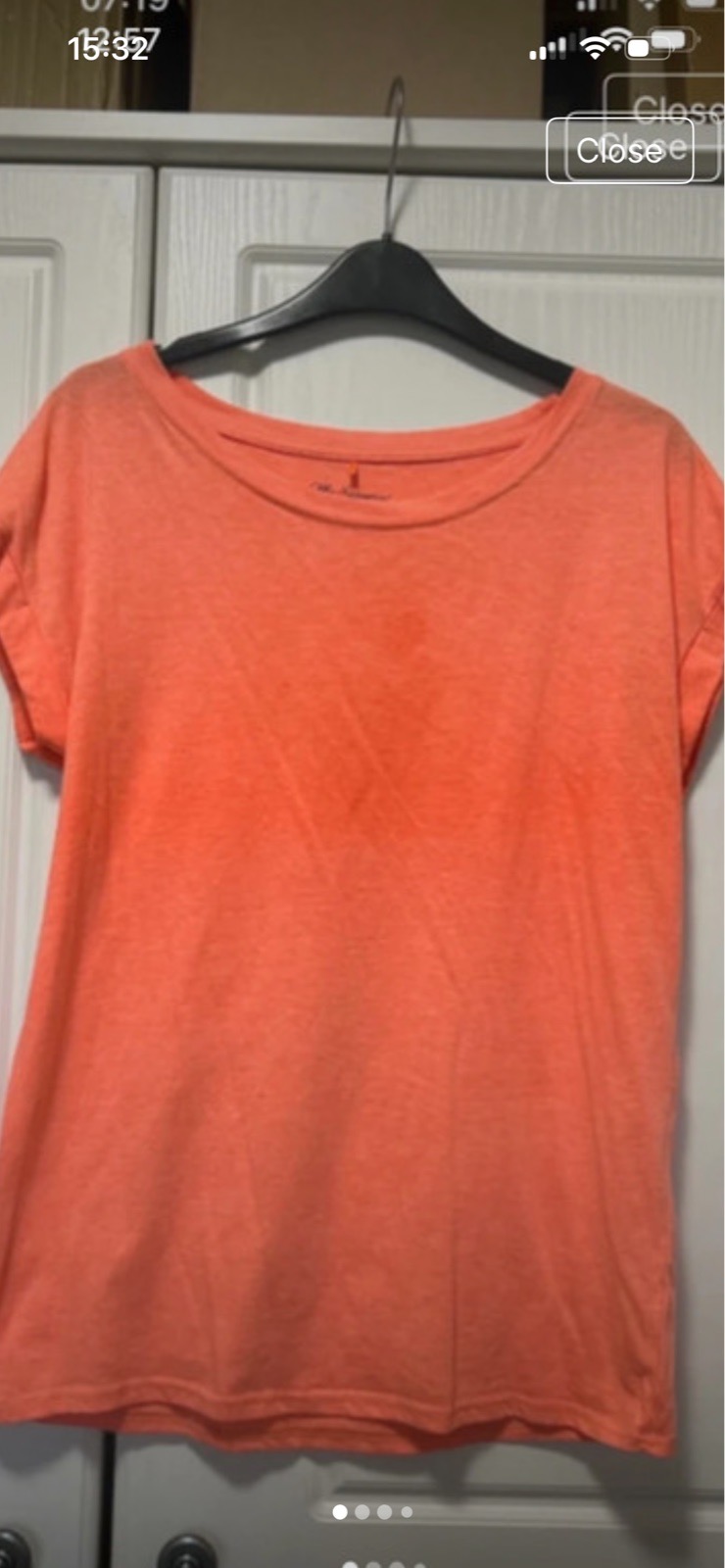 Coral poly/cotton t shirt size 10