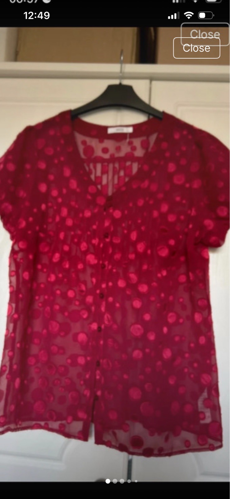 M&S sheer blouse size 12-14