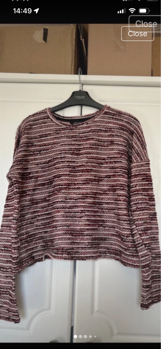 New Look textured crop top size M 10-12