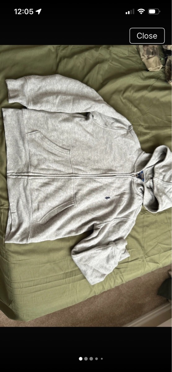 Boys Ralph Lauren grey zip up hoodie aged 8