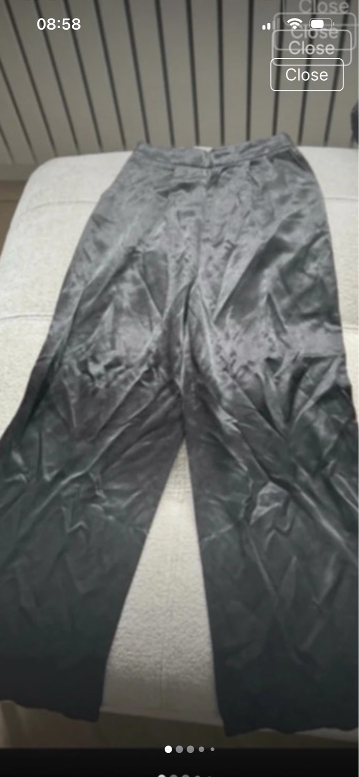 Stradivarius black wide legged pants size 6