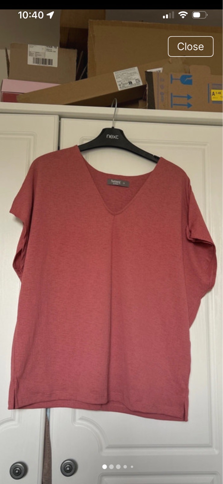 Loose fit textured box top size 12