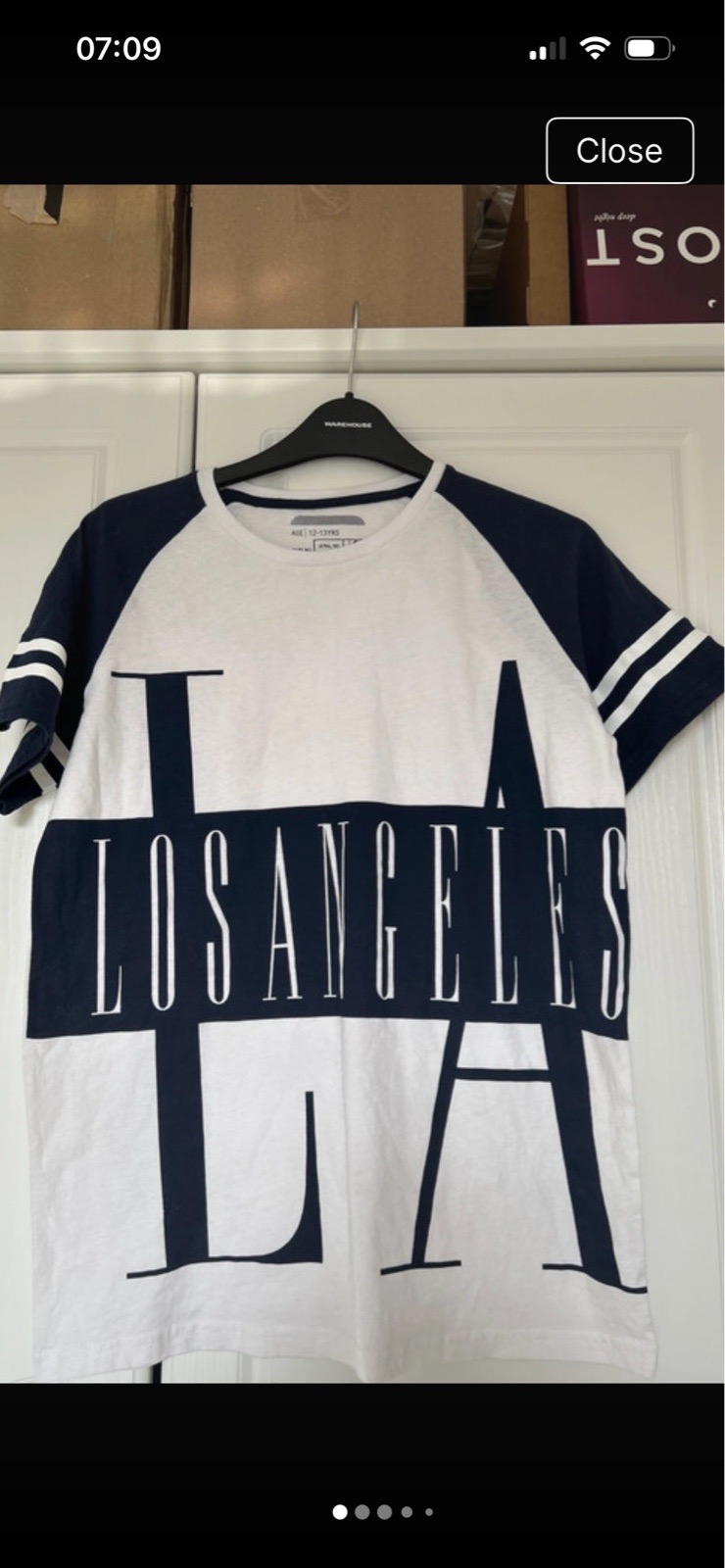 Boys cotton LA t shirt aged 12-13