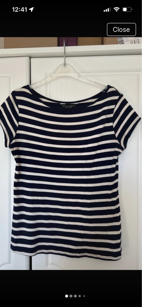 Dorothy Perkins cotton striped top size 12