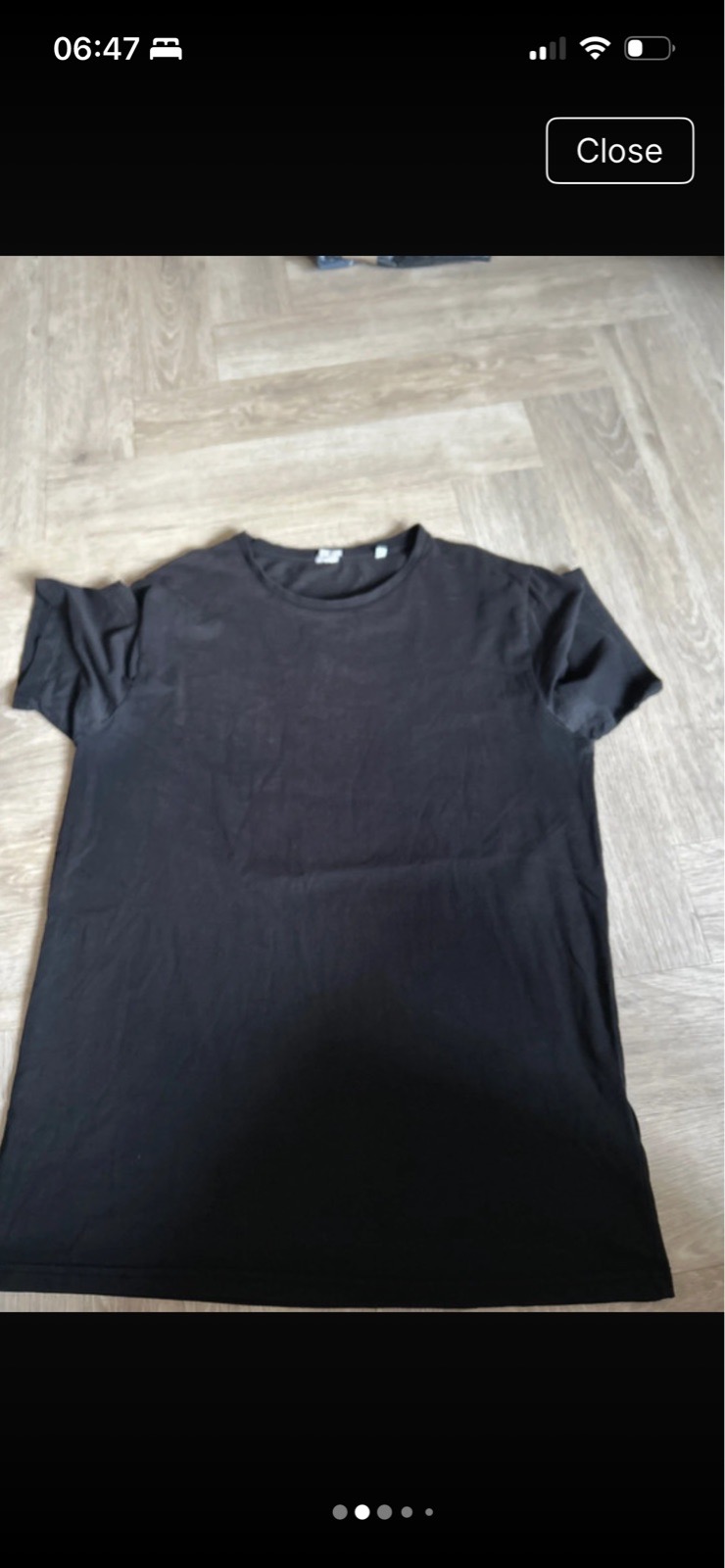 Men’s black cotton t shirt size XXL