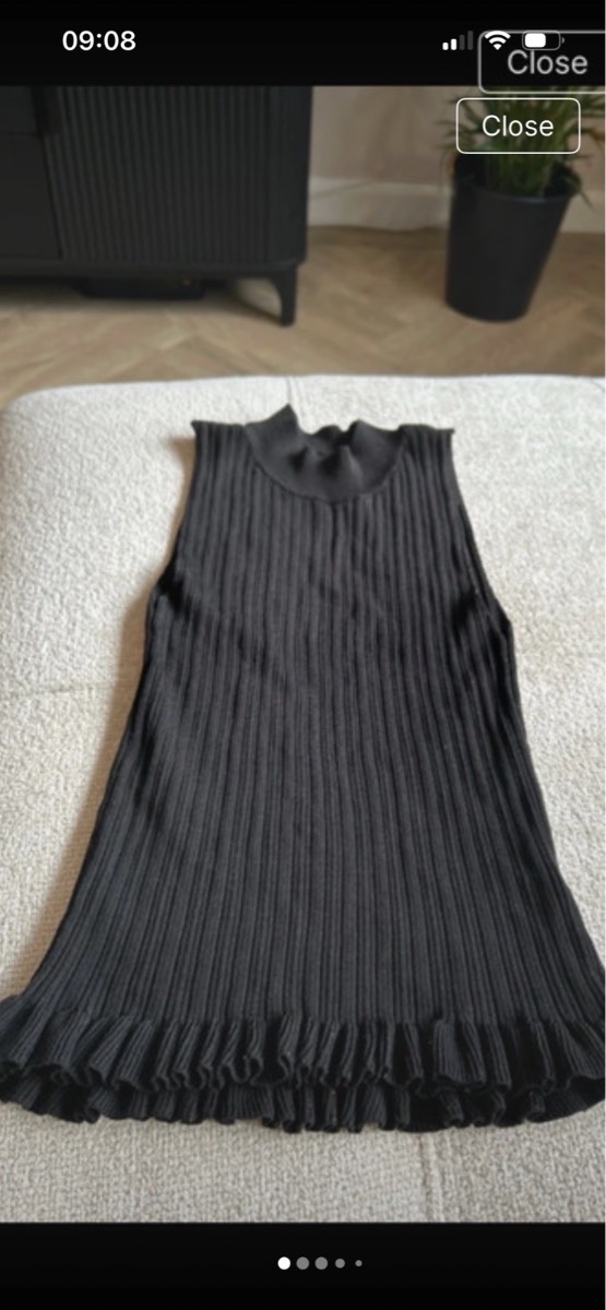 Topshop fine rib sleeveless top size 6