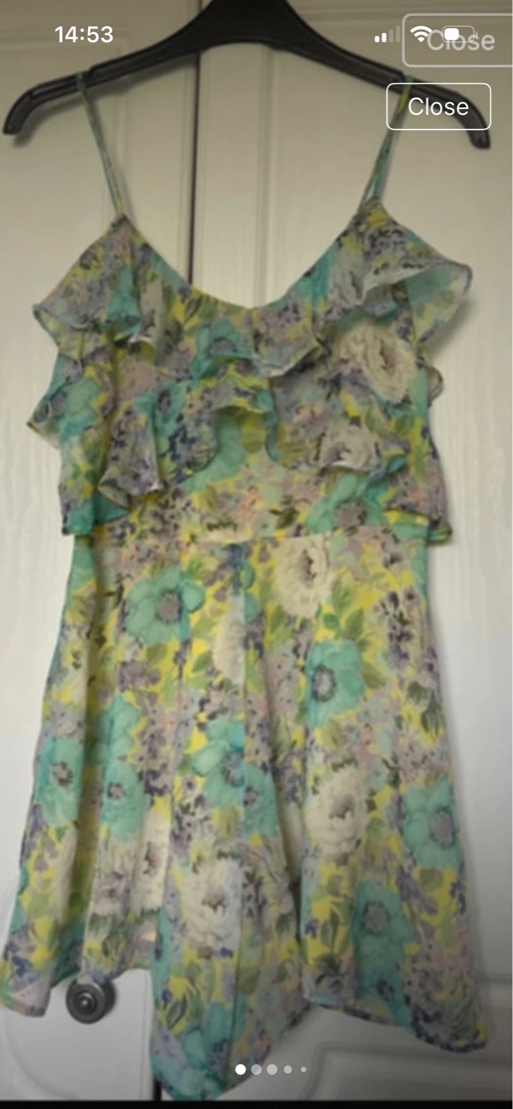 Topshop pastel floral playsuit size 6