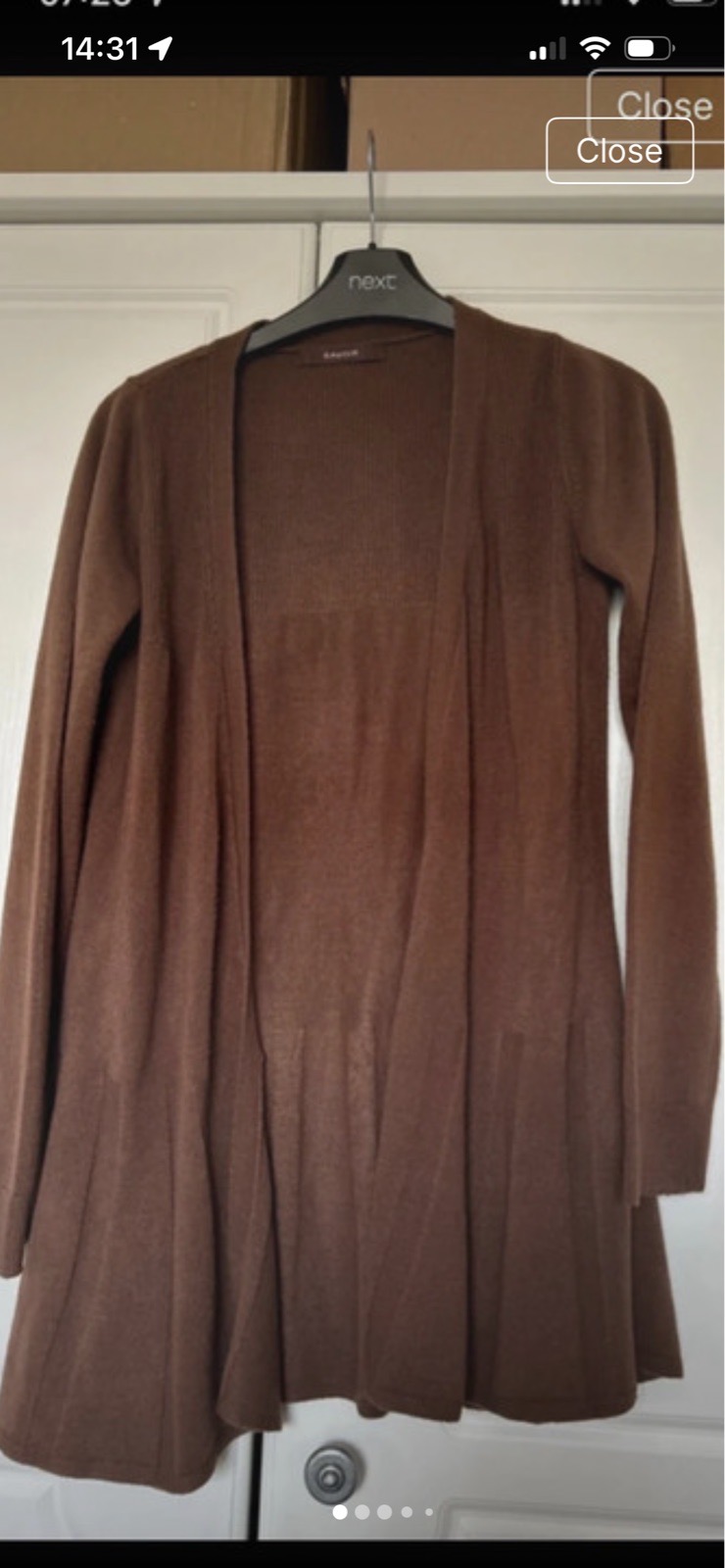 Savoir brown cardigan size 10