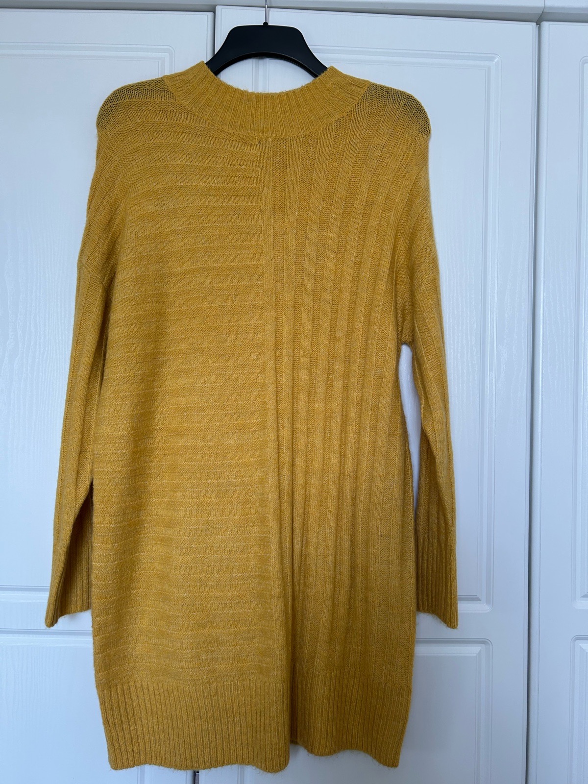 Mustard midi jumper dress size 12-14