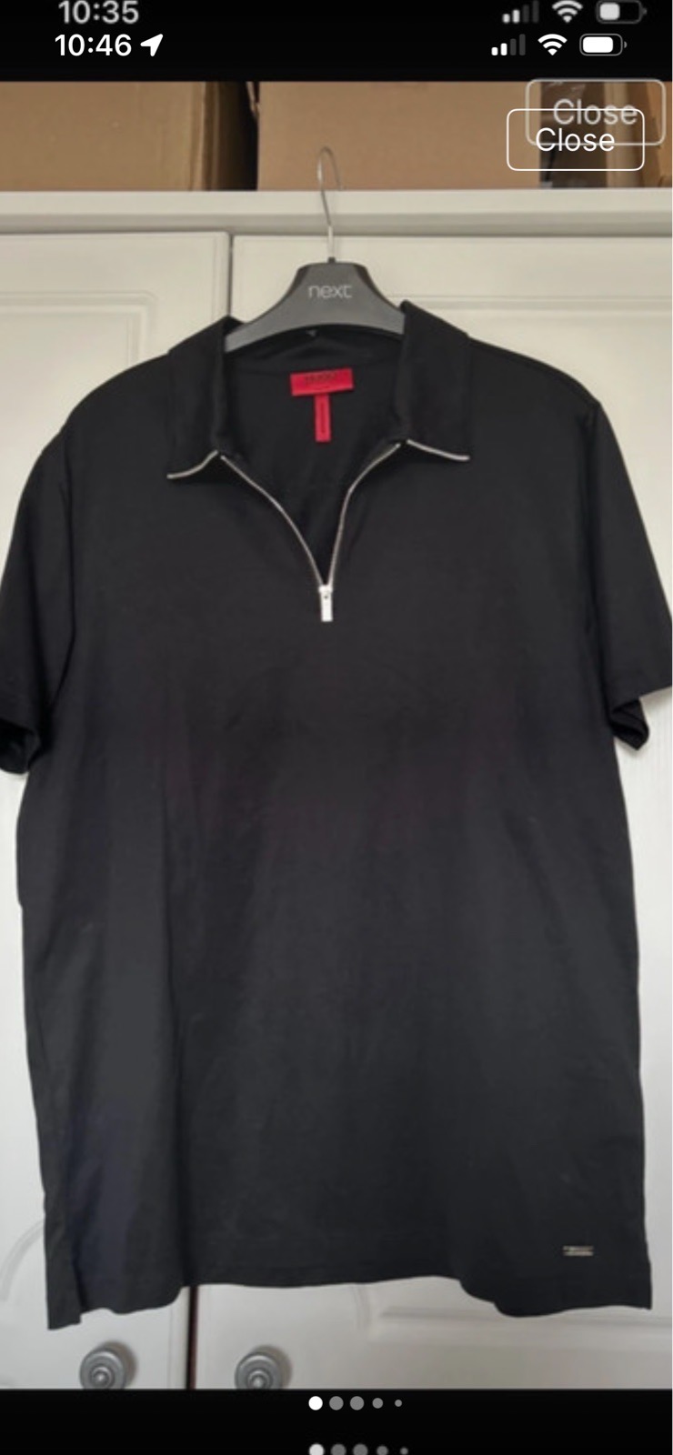 Men’s Hugo Boss slim fit 1/4 zip smart pole size M