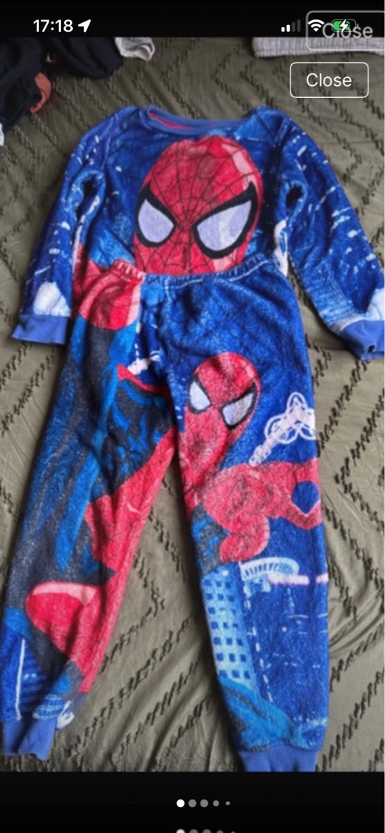 Boys fleeced Spider-Man pjs aged 7