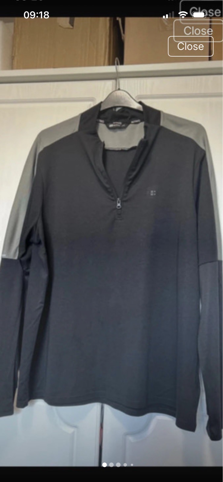 Men’s 1/4 zip top size XXL