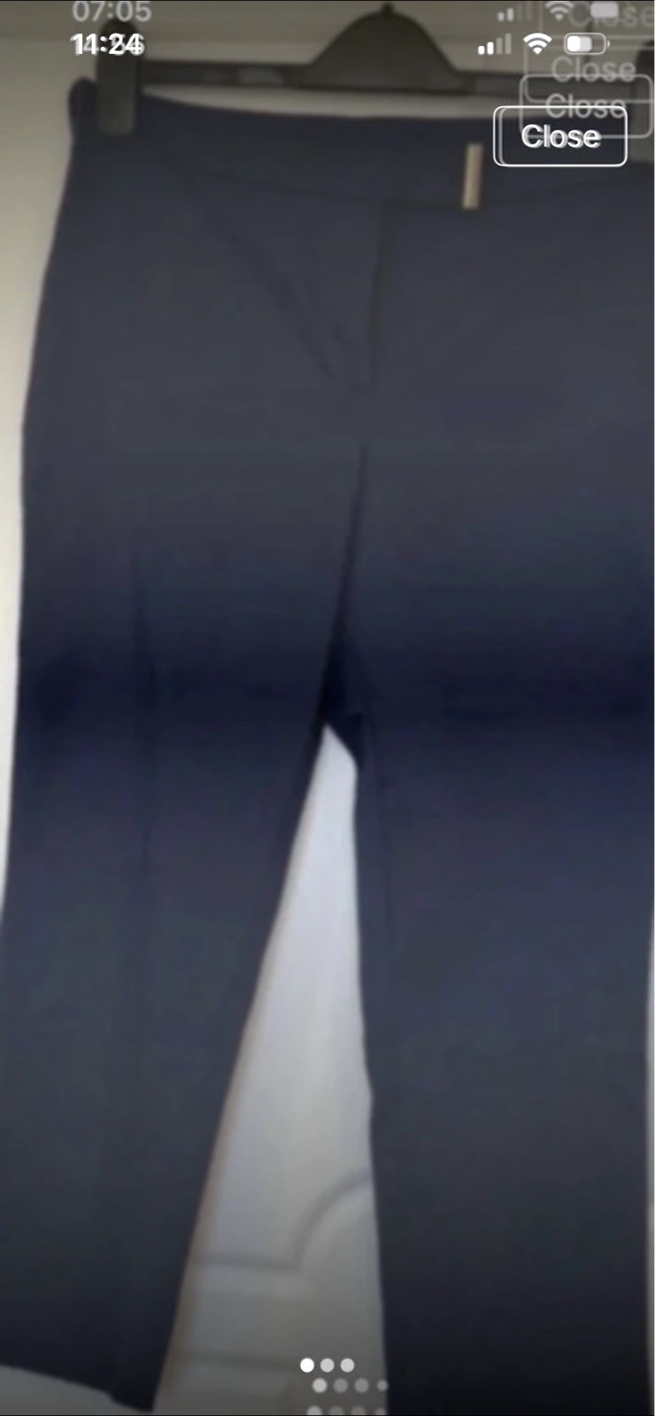 Ladies smart navy ankle grazers size 10