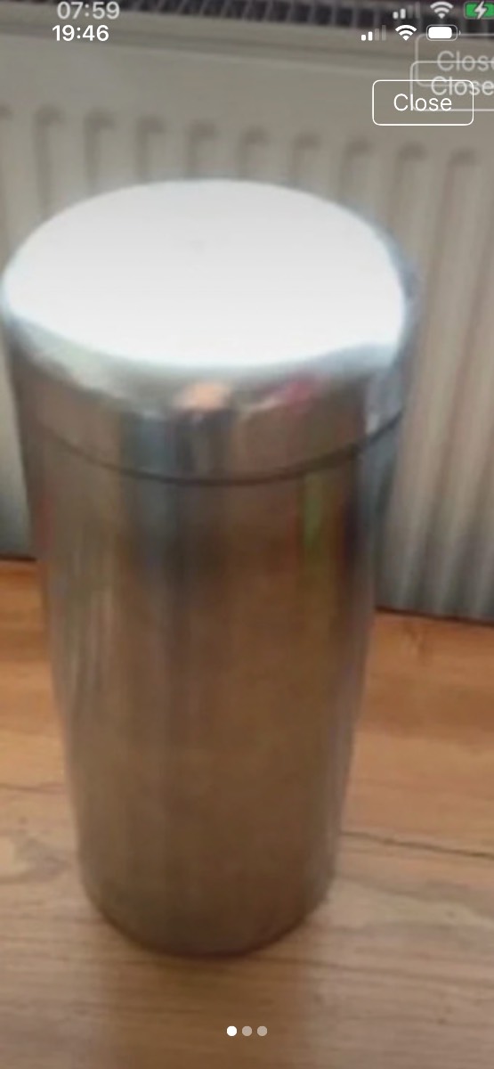 Tall metal spaghetti / pasta container