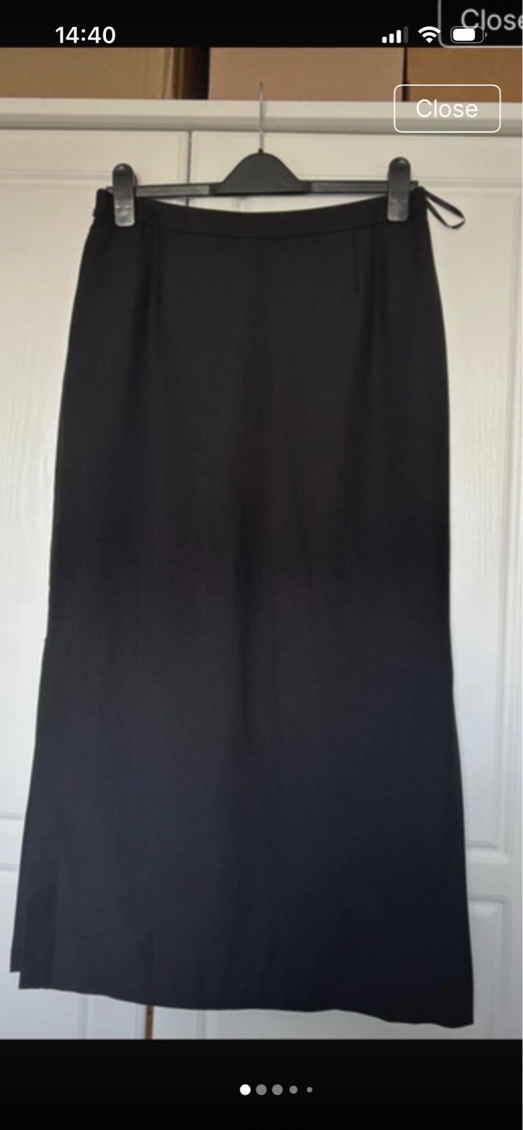 Stretchy black maxi skirt size 12