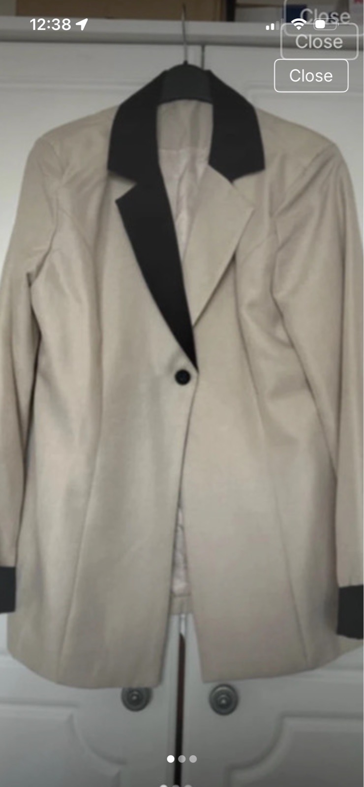 2 tone contrast blazer size L 12-14