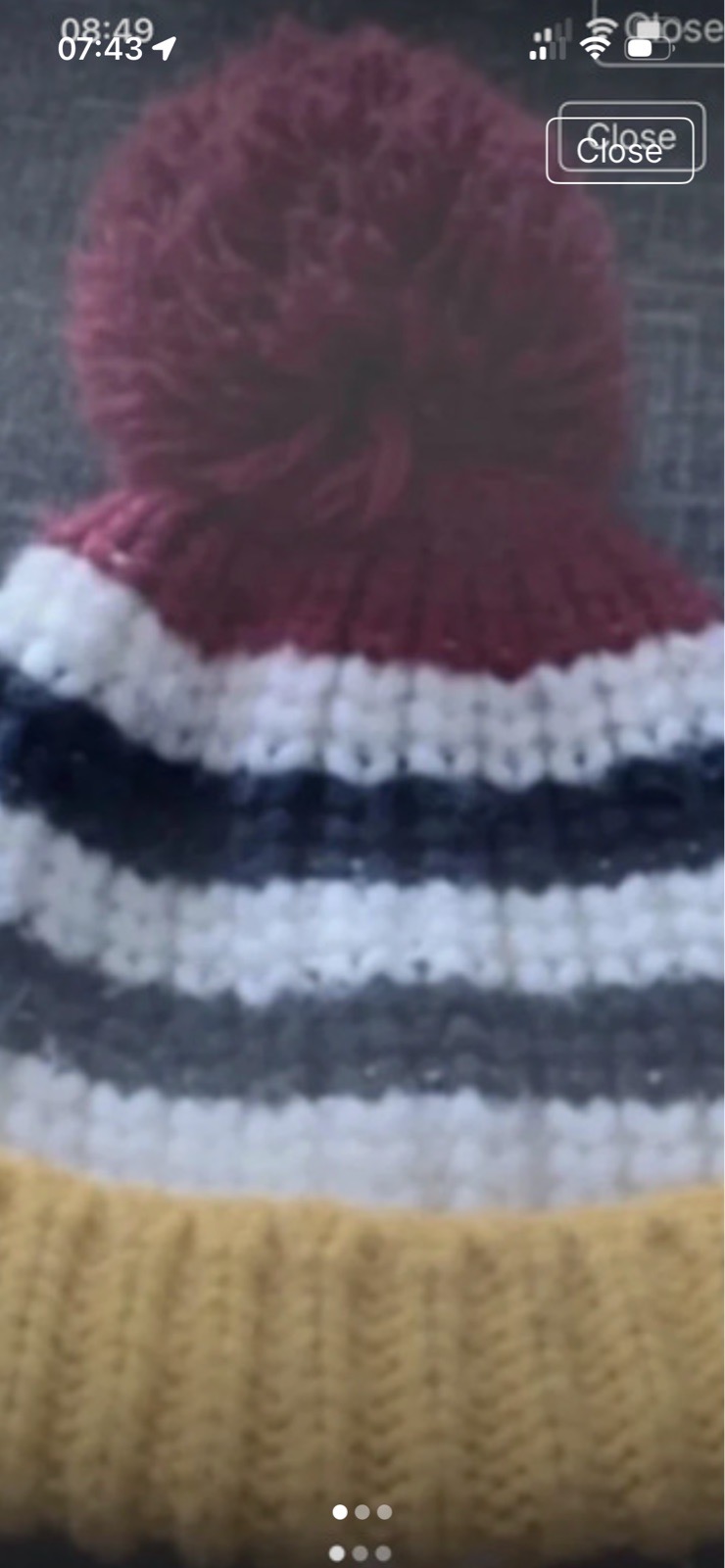 Next boys Bobby hat aged 3-9 months