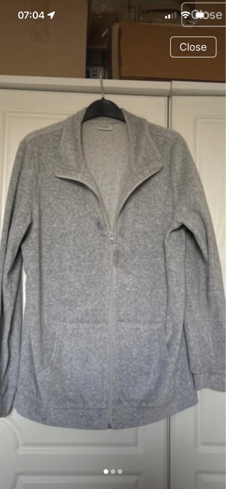 Light fleeced zip up jacket size 12-14