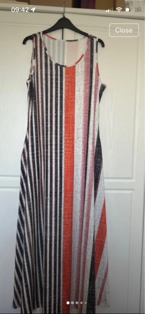 A line summer maxi dress size L 12-14
