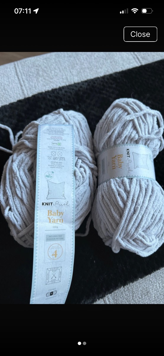 Chunky Dove baby yarn 100g x 2