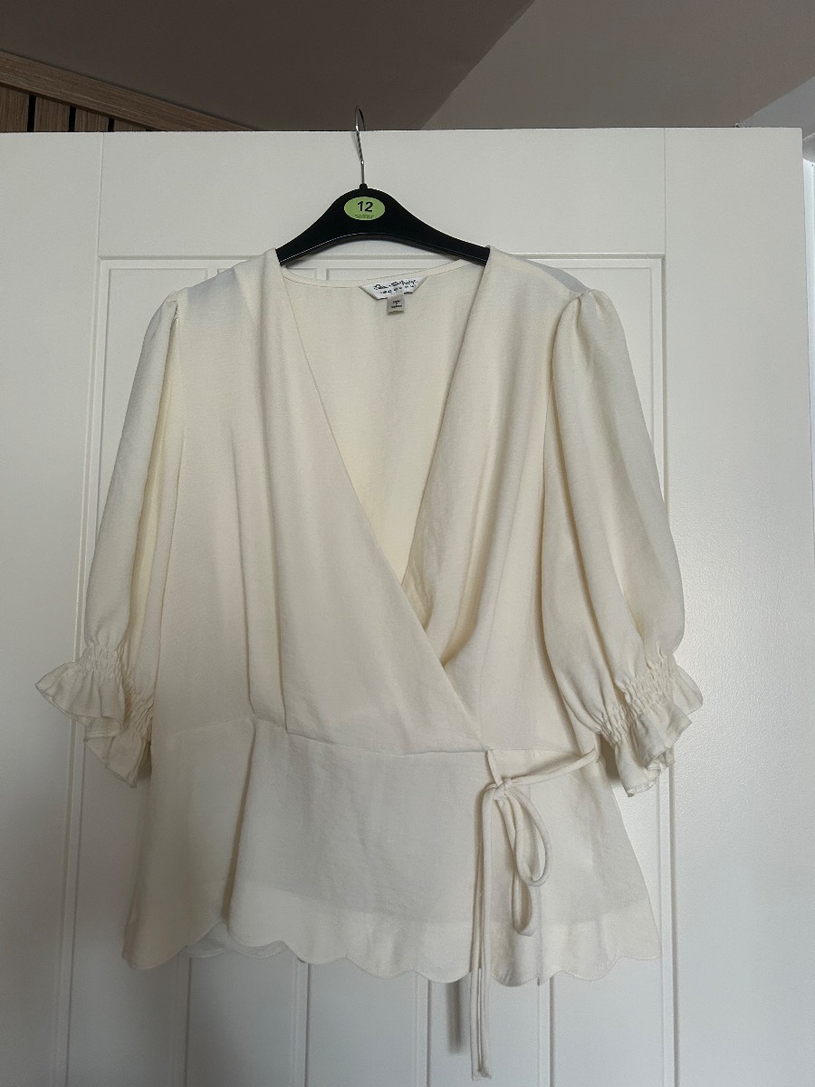 Miss Selfridge mock wrap blouse size 14
