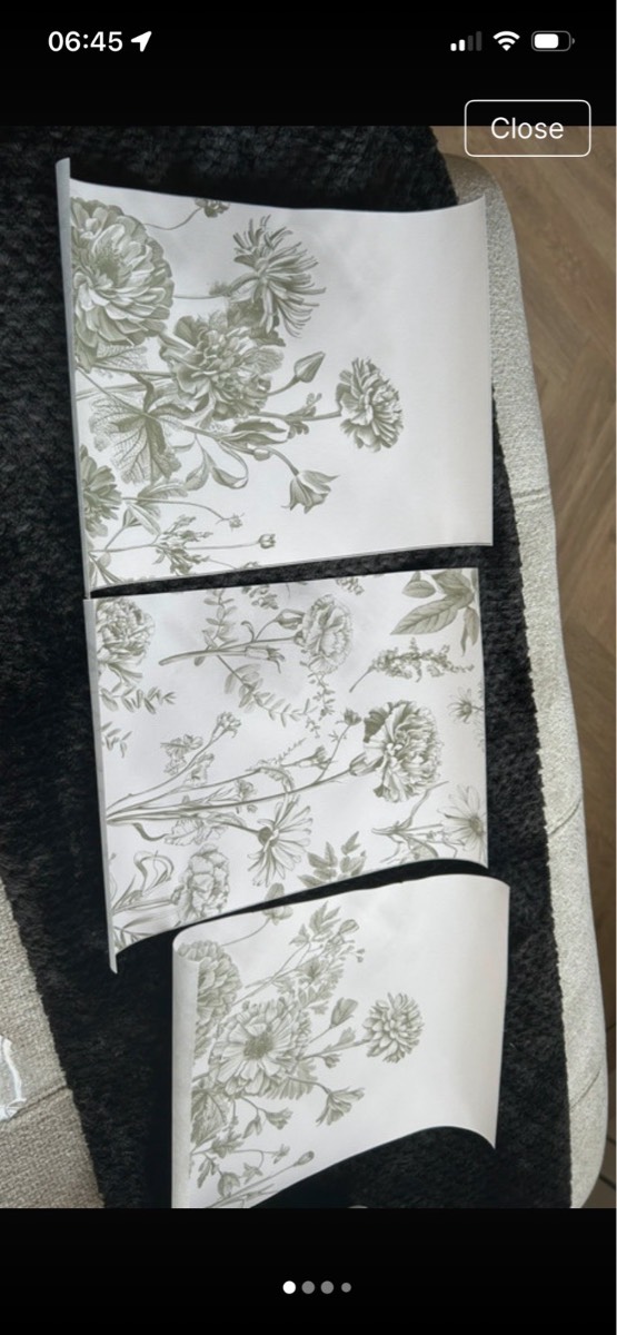 3 x floral prints on canvas no frames