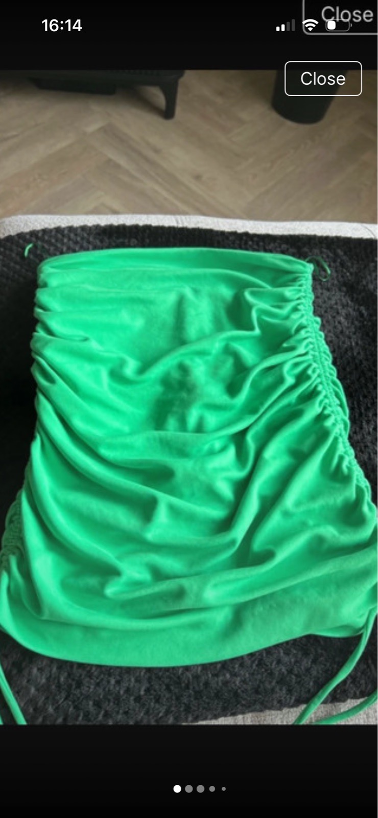 Zara green mini skirt size XS