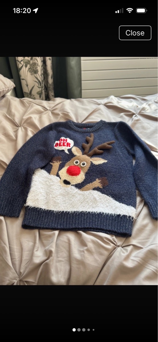 Oh dear Christmas jumper aged 6-7