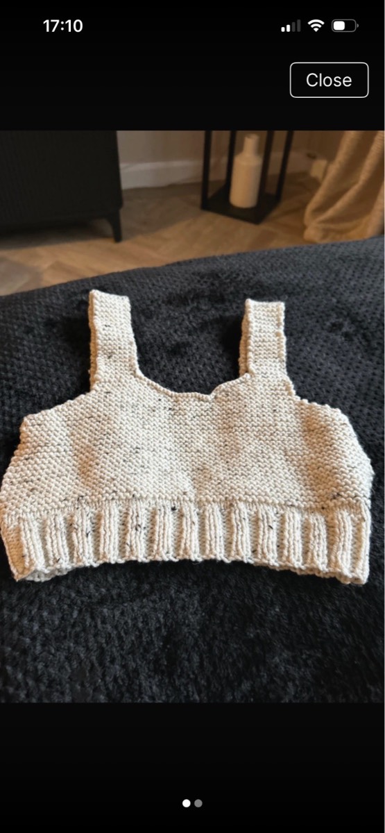 Hand knitted crop top size 8-10