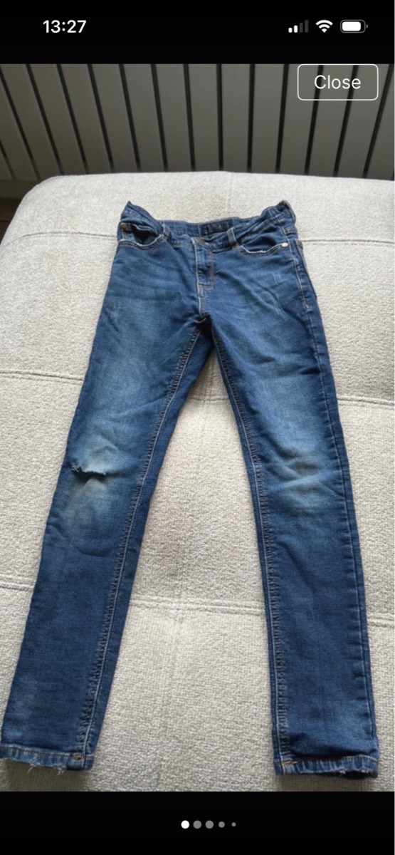 Next boys skinny ripped jeans aged 9