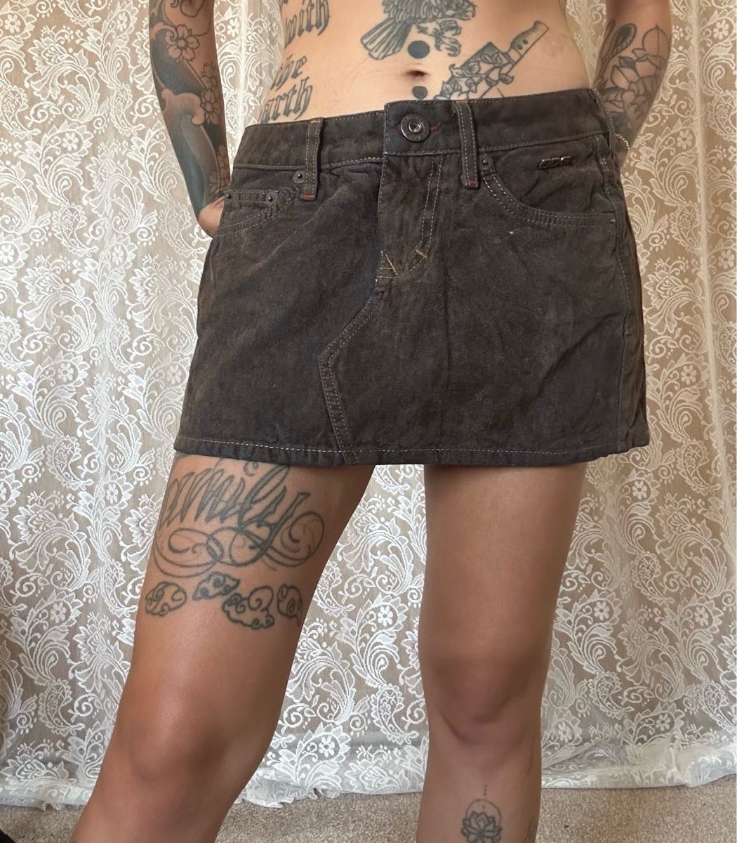 BDG urban outfitter soft feel brown mini skirt
