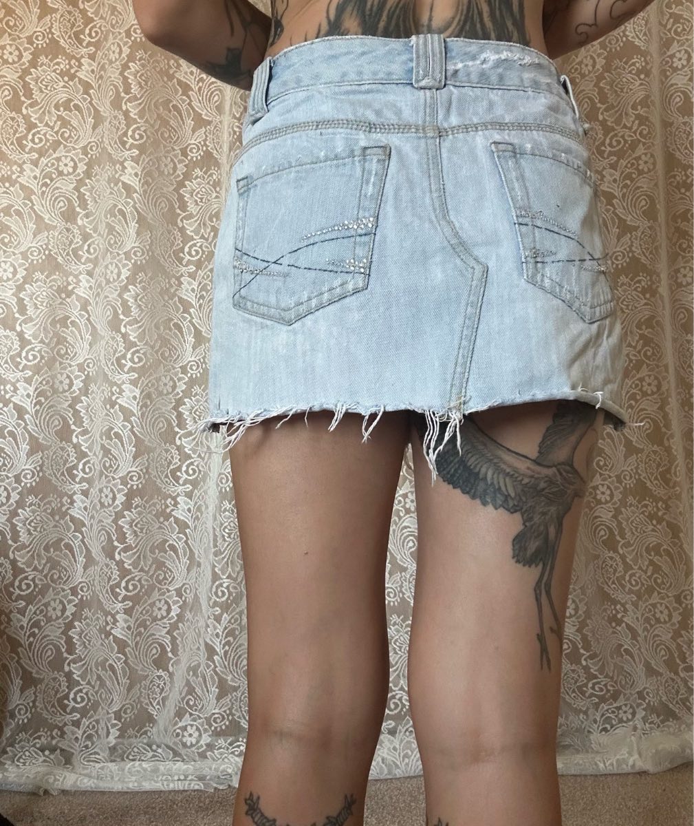 Y2k cut off mini skirt